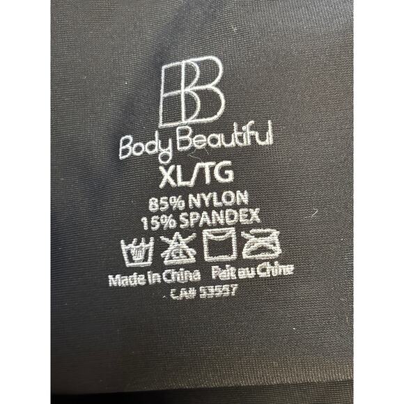 Body Beautiful Lace Bodysuit Shaper XL Black Adjustable Strap Tummy Control - Picture 4 of 7